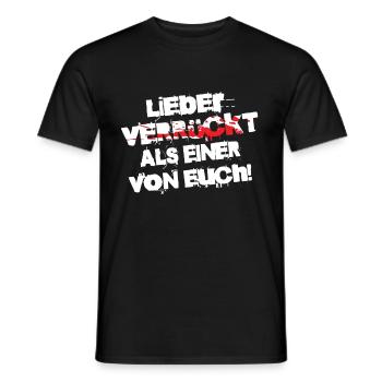 Mieux vaut être fou que l’un d’entre vous - T-shirt homme - noir - Devant - AI Model Male 178 light (178cm)