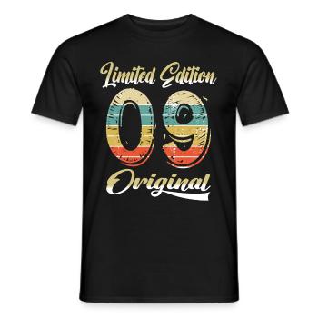 15 ans anniversaire millésime 2009 édition limitée - T-shirt homme - noir - Devant - AI Model Male 178 light (178cm)