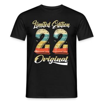 102 ans anniversaire vintage 1922 édition limitée - T-shirt homme - noir - Devant - AI Model Male 178 light (178cm)