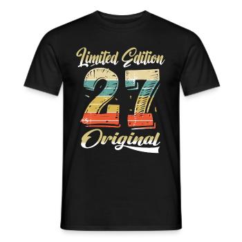 97 Years Birthday Vintage 1927 Limited Edition - Men's T-Shirt - black - Front - AI Model Male 178 light (178cm)