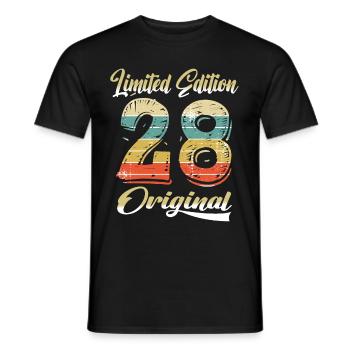96 Years Birthday Vintage 1928 Limited Edition - Men's T-Shirt - black - Front - AI Model Male 178 light (178cm)