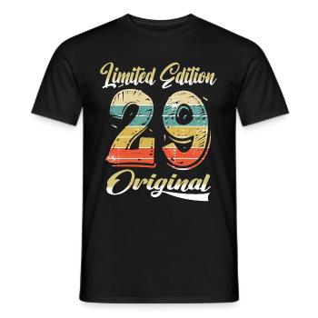 95 ans anniversaire vintage 1929 édition limitée - T-shirt homme - noir - Devant - AI Model Male 178 light (178cm)