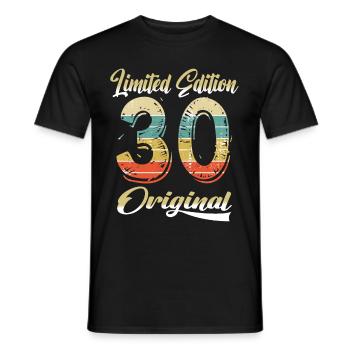 94 ans anniversaire Vintage des années 1930 édition limitée - T-shirt homme - noir - Devant - AI Model Male 178 light (178cm)