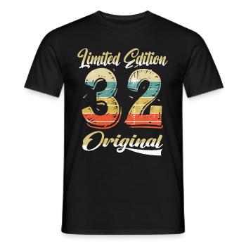 92 Years Birthday Vintage 1932 Limited Edition - Men's T-Shirt - black - Front - AI Model Male 178 light (178cm)