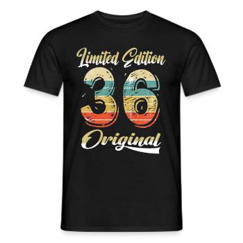 88 ans anniversaire vintage 1936 édition limitée - T-shirt homme - noir - Devant - AI Model Male 178 light (178cm)