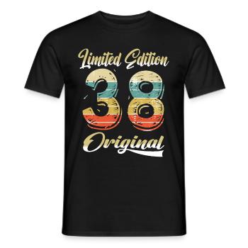 86 Years Birthday Vintage 1938 Limited Edition - Men's T-Shirt - black - Front - AI Model Male 178 light (178cm)