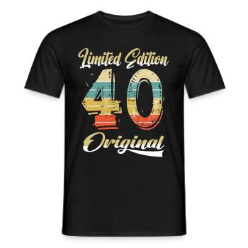 84 Years Birthday Vintage 1940's Limited Edition - Men's T-Shirt - black - Front - AI Model Male 178 light (178cm)