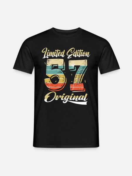 67 års fødselsdag Vintage 1957 Limited Edition - Mænd T-shirt - sort
