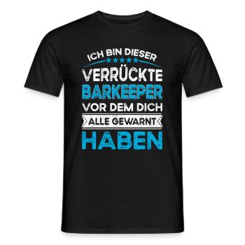 I'm that lazy crazy bartender - Men's T-Shirt - black - Front - AI Model Male 178 light (178cm)