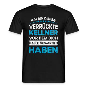 I'm that lazy crazy waiter - Men's T-Shirt - black - Front - AI Model Male 178 light (178cm)