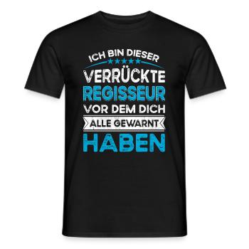 Ich bin dieser legändere Verrückte Regisseur - Männer T-Shirt - Schwarz - Vorne - AI Model Male 178 light (178cm)