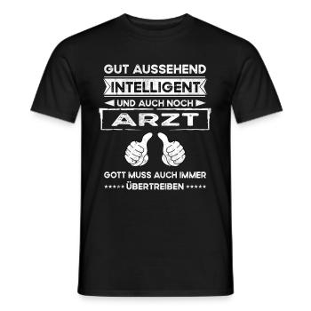 Arzt Gut Aussehend Intelligent - Männer T-Shirt - Schwarz - Vorne - AI Model Male 178 light (178cm)
