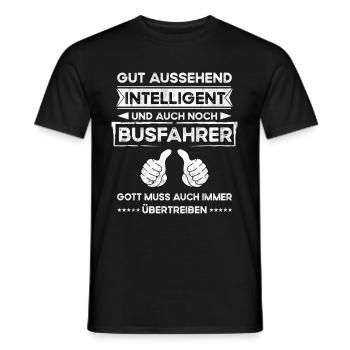 Busfahrer Gut Aussehend Intelligent - Männer T-Shirt - Schwarz - Vorne - AI Model Male 178 light (178cm)