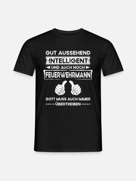 Firefighter Handsome Intelligent - Men's T-Shirt - black