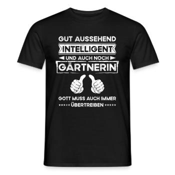 Gärtnerin Gut Aussehend Intelligent - Männer T-Shirt - Schwarz - Vorne - AI Model Male 178 light (178cm)