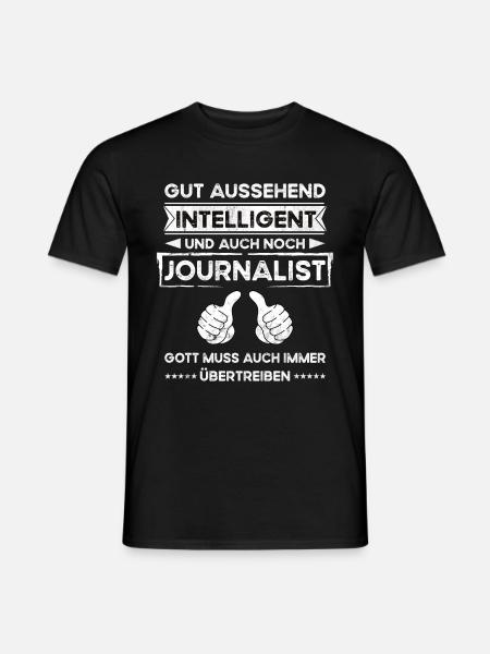 Journalist Gut Aussehend Intelligent - Mænd T-shirt - sort
