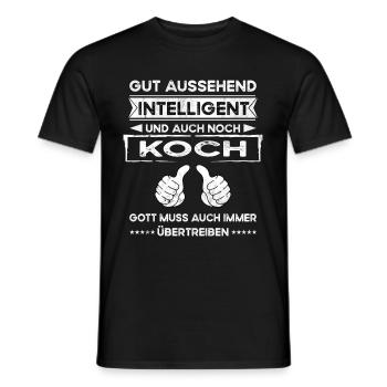 Koch Gut Aussehend Intelligent - Männer T-Shirt - Schwarz - Vorne - AI Model Male 178 light (178cm)
