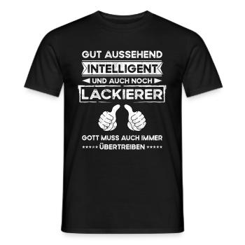 Lackierer Gut Aussehend Intelligent - Männer T-Shirt - Schwarz - Vorne - AI Model Male 178 light (178cm)