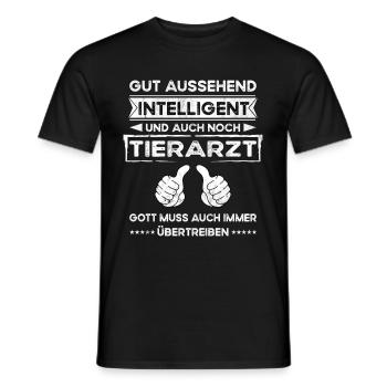 Vétérinaire Beau Intelligent - T-shirt homme - noir - Devant - AI Model Male 178 light (178cm)