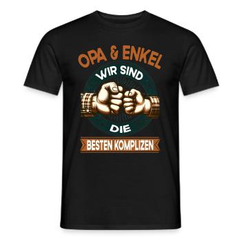 Opa und Enkelin die besten Komplizen Team - Männer T-Shirt - Schwarz - Vorne - AI Model Male 178 light (178cm)