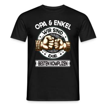 Opa und Enkelin die besten Komplizen Team - Männer T-Shirt - Schwarz - Vorne - AI Model Male 178 light (178cm)