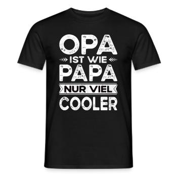 Grand-père est comme papa, mais beaucoup plus cool, grand-père, petit-fils - T-shirt homme - noir - Devant - AI Model Male 178 light (178cm)