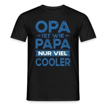 Grand-père est comme papa, mais beaucoup plus cool, grand-père, petit-fils - T-shirt homme - noir - Devant - AI Model Male 178 light (178cm)