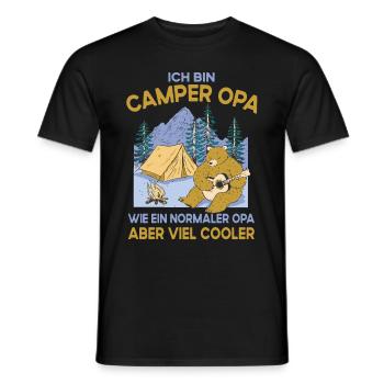 Camping Opa wie ein normaler nur cooler Großvater - Männer T-Shirt - Schwarz - Vorne - AI Model Male 178 light (178cm)