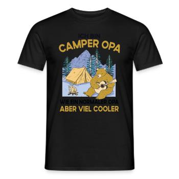 Camping Opa wie ein normaler nur cooler Großvater - Männer T-Shirt - Schwarz - Vorne - AI Model Male 178 light (178cm)