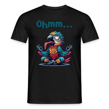 Ohmmm drôle yoga méditation sport - T-shirt homme - noir - Devant - AI Model Male 178 light (178cm)