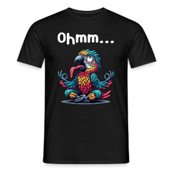 Ohmmm lustiges Yoga Meditation Sport - Männer T-Shirt - Schwarz - Vorne - AI Model Male 178 light (178cm)