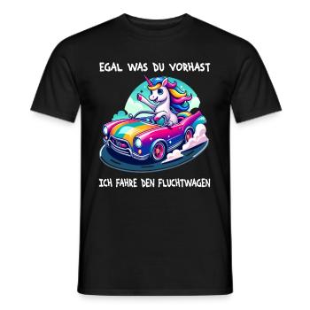 No matter what you're up to, I'll drive the getaway car - Men's T-Shirt - black - Front - AI Model Male 178 light (178cm)