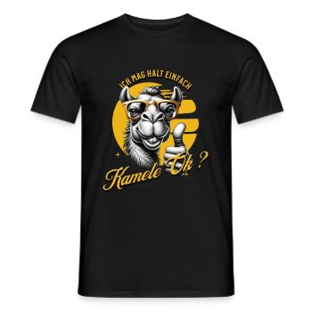 I just like camels - Men's T-Shirt - black - Front - AI Model Male 178 light (178cm)