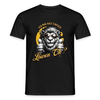 I just like lions - Men's T-Shirt - black - Front - AI Model Male 178 light (178cm)