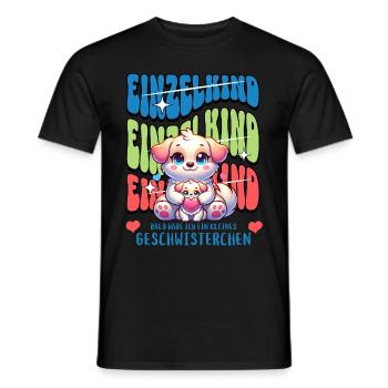 Enfant unique, je vais être une sœur fière - T-shirt homme - noir - Devant - AI Model Male 178 light (178cm)