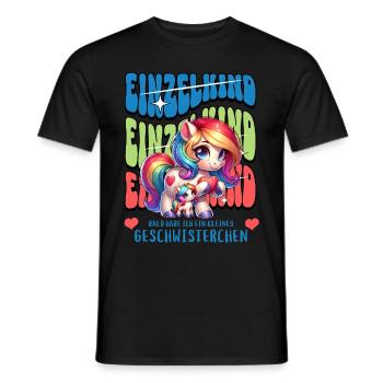 Enfant unique, je vais être une sœur fière - T-shirt homme - noir - Devant - AI Model Male 178 light (178cm)
