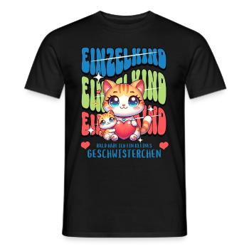 Enfant unique, je vais être une sœur fière - T-shirt homme - noir - Devant - AI Model Male 178 light (178cm)