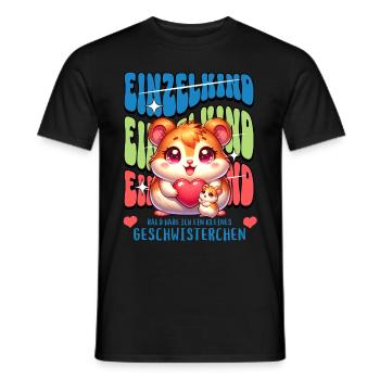 Enfant unique, je vais être une sœur fière - T-shirt homme - noir - Devant - AI Model Male 178 light (178cm)