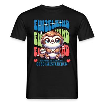 Enfant unique, je vais être une sœur fière - T-shirt homme - noir - Devant - AI Model Male 178 light (178cm)