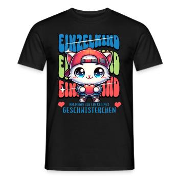 Enfant unique, je vais être une sœur fière - T-shirt homme - noir - Devant - AI Model Male 178 light (178cm)