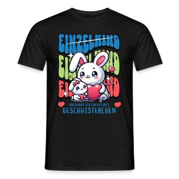 Enfant unique, je vais être une sœur fière - T-shirt homme - noir - Devant - AI Model Male 178 light (178cm)