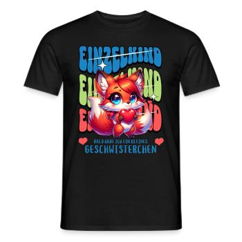 Enfant unique, je vais être une sœur fière - T-shirt homme - noir - Devant - AI Model Male 178 light (178cm)