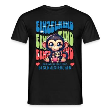 Enfant unique, je vais être une sœur fière - T-shirt homme - noir - Devant - AI Model Male 178 light (178cm)