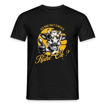J’aime juste les vaches - T-shirt homme - noir - Devant - AI Model Male 178 light (178cm)