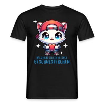 I get a sibling brother sister - Men's T-Shirt - black - Front - AI Model Male 178 light (178cm)