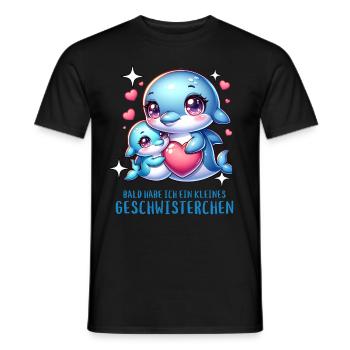 I get a sibling brother sister - Men's T-Shirt - black - Front - AI Model Male 178 light (178cm)