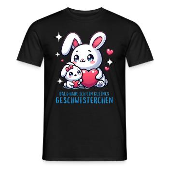I get a sibling brother sister - Men's T-Shirt - black - Front - AI Model Male 178 light (178cm)