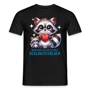 I get a sibling brother sister - Men's T-Shirt - black - Front - AI Model Male 178 light (178cm)