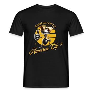 J’aime juste les fourmis - T-shirt homme - noir - Devant - AI Model Male 178 light (178cm)