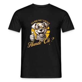 I just like dogs - Men's T-Shirt - black - Front - AI Model Male 178 light (178cm)
